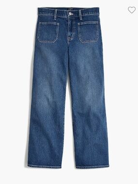 J Crew patch pocket full length wide leg jeans - 30